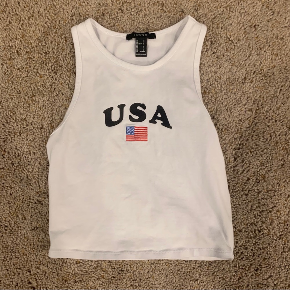 White USA Tank